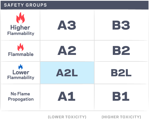 A2Lの安全性グループの表
